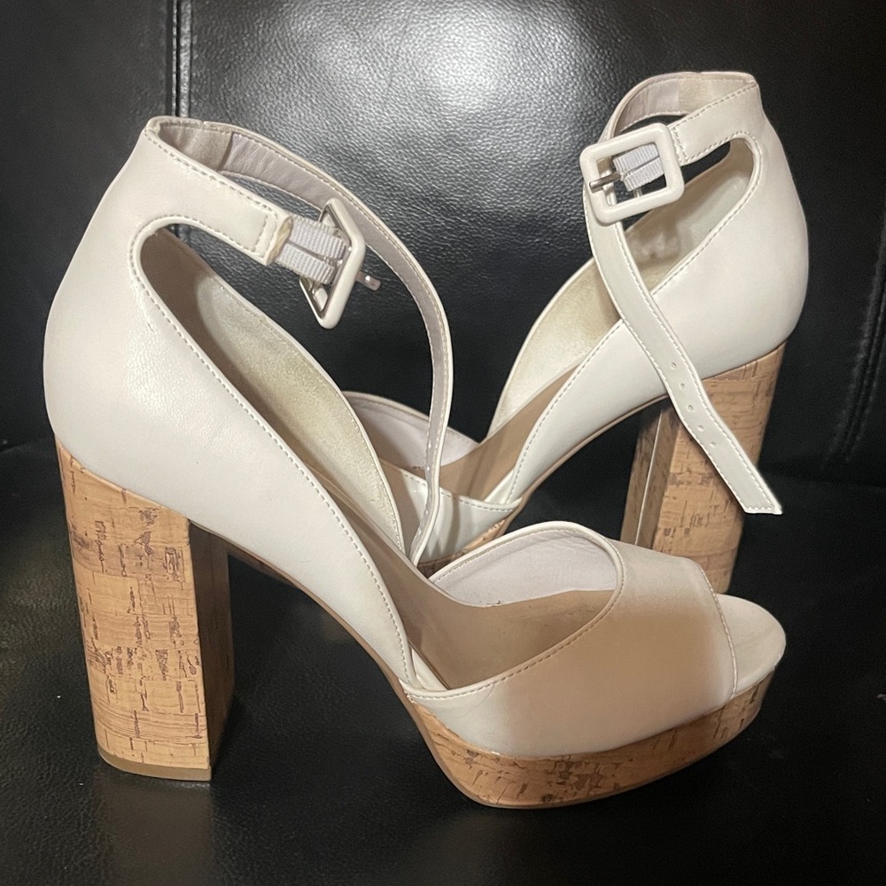 Elegant White Platform Heels